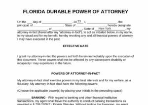 Durable Power of Attorney