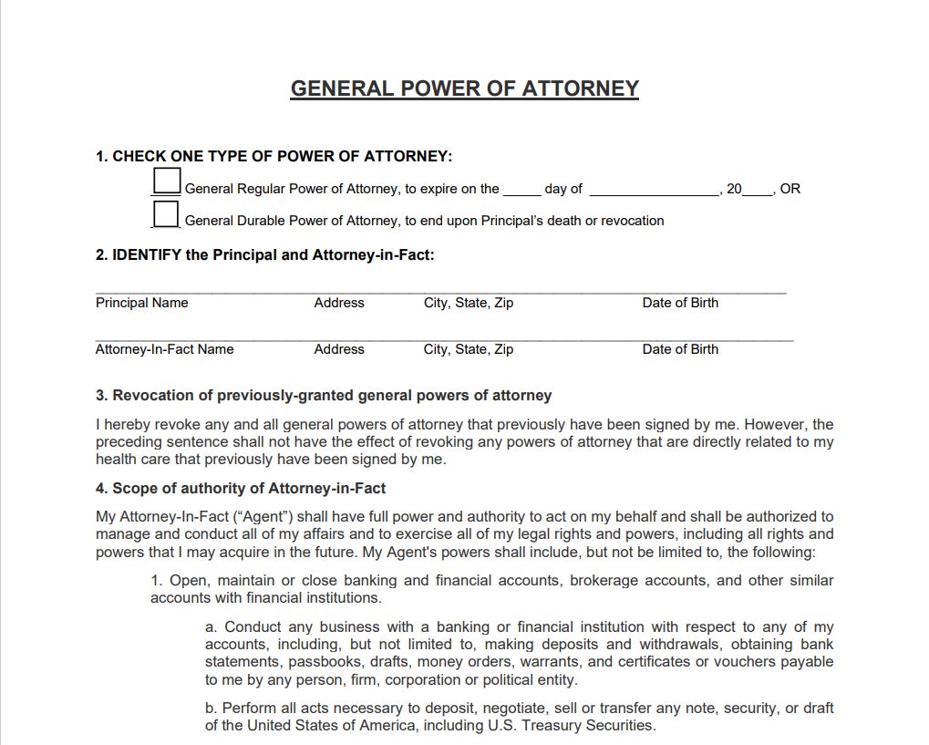 This is a document for special power of attorney | miami beach