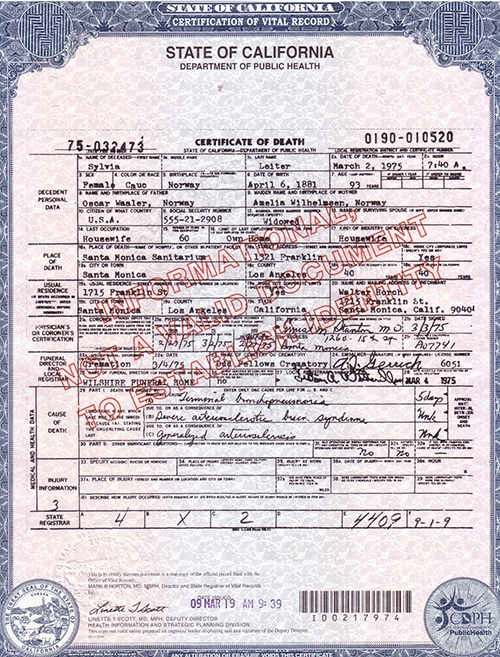 Death Certificate Apostille