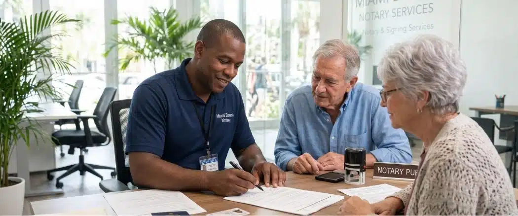 Notary Public Services 2 Notary appointment at Miami Beach Notary office